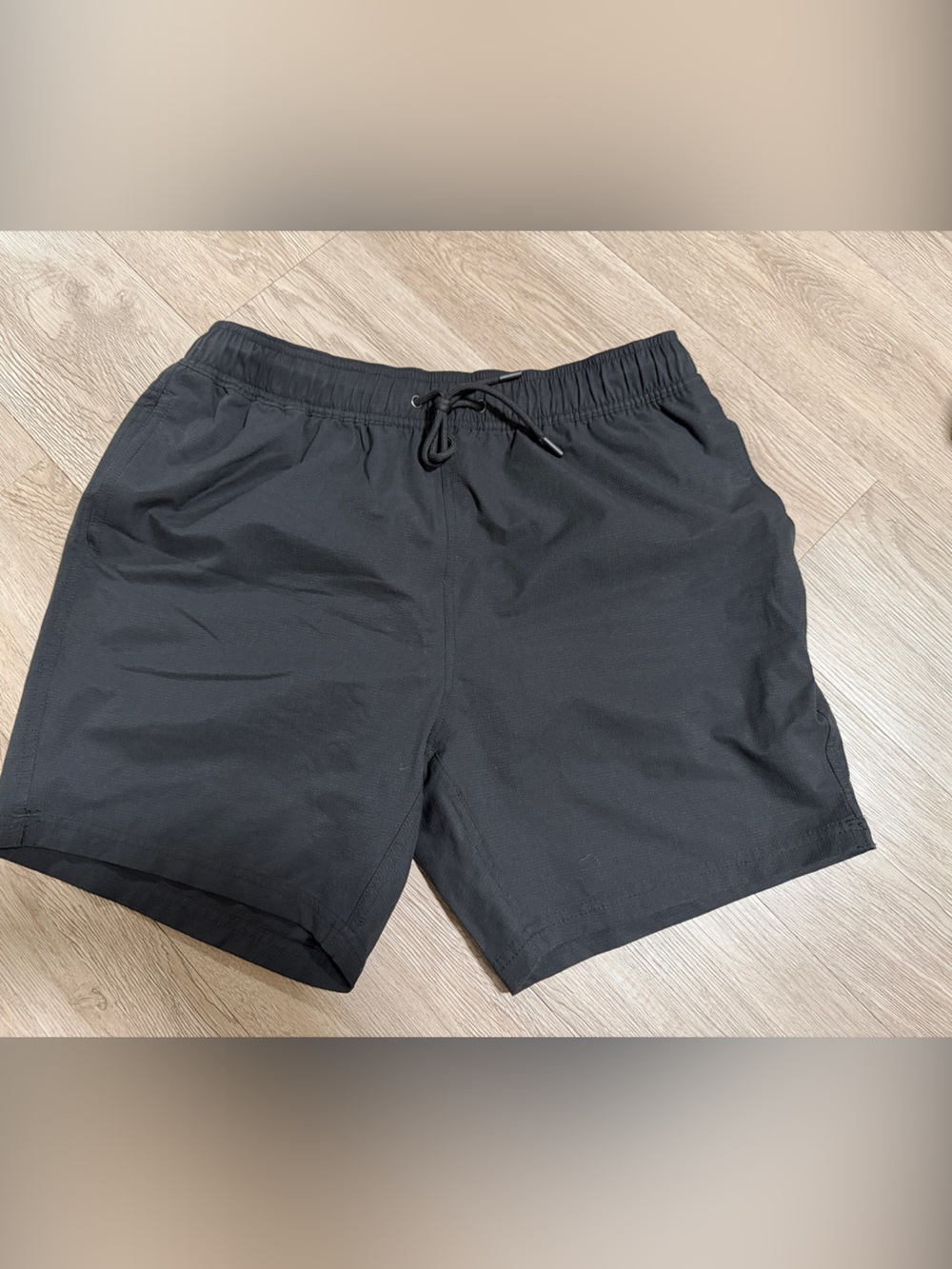 Men's Black Performance Drawstring Shorts